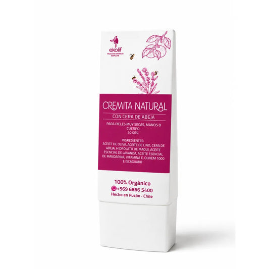 Crema de Manos con Cera de abeja y lavanda Natural 50 ml