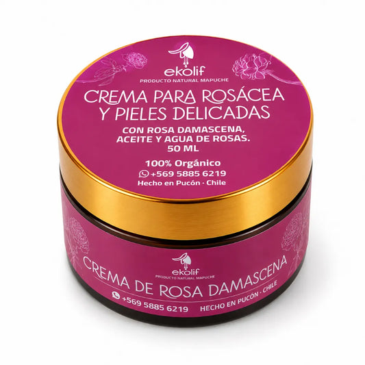 Crema Facial de Rosa Damascena Ekolif