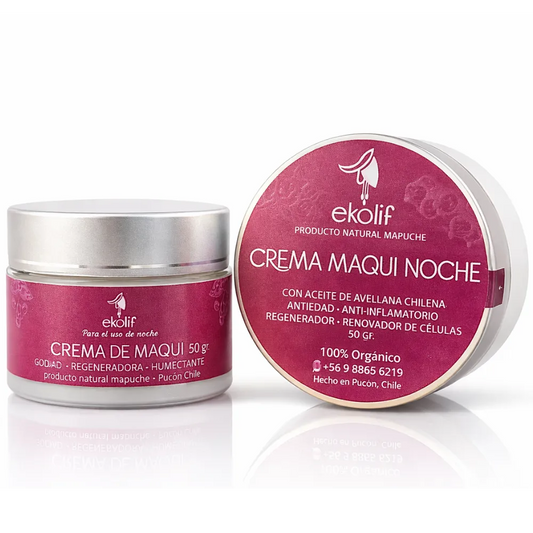 Crema de Maqui Noche Ekolif – Regeneración Profunda con Ácido Hialurónico Vegetal