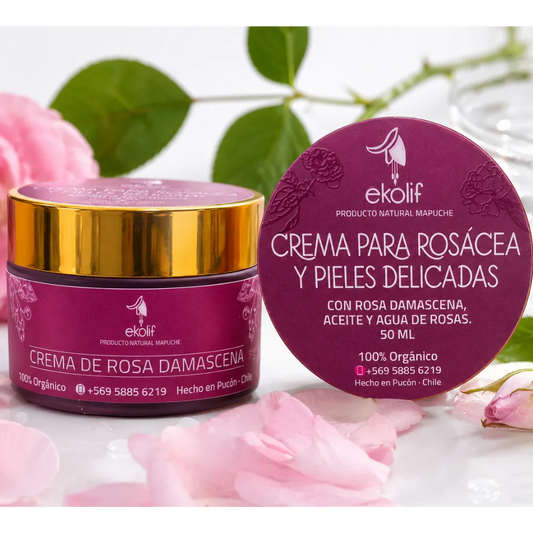 Crema Facial de Rosa Damascena Ekolif